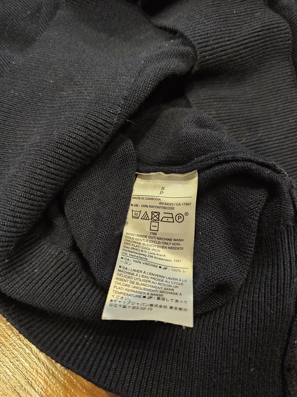 Banana Republic Navy Rayon Wrap Style Sweater Women's Small - Picture 15 of 15